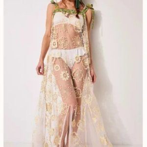 RARE AND SOLD OUT Free People Bali Flowers maxi slip dress NWT